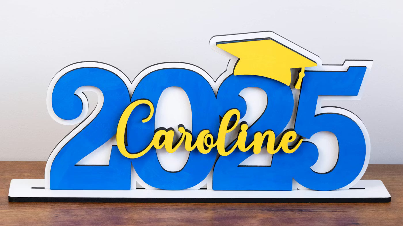 Personalized Graduation Sign – Custom Name & Year | Table Centerpiece & Photo Prop