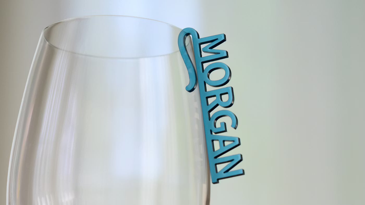 Personalized Name Drink Marker Clips – Custom Glass Charms for Weddings & Parties