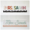 Personalized Teacher Name Sign – Paper Scallop Style