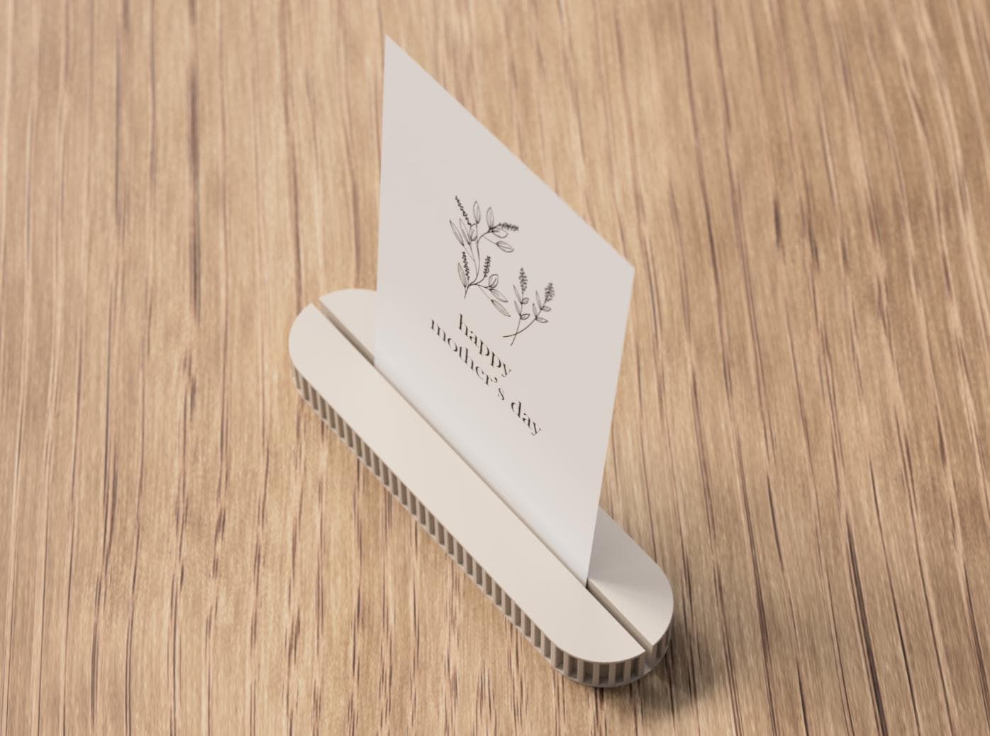 Minimalist Card Holder with Botanical Stems | Gift Card Organizer
