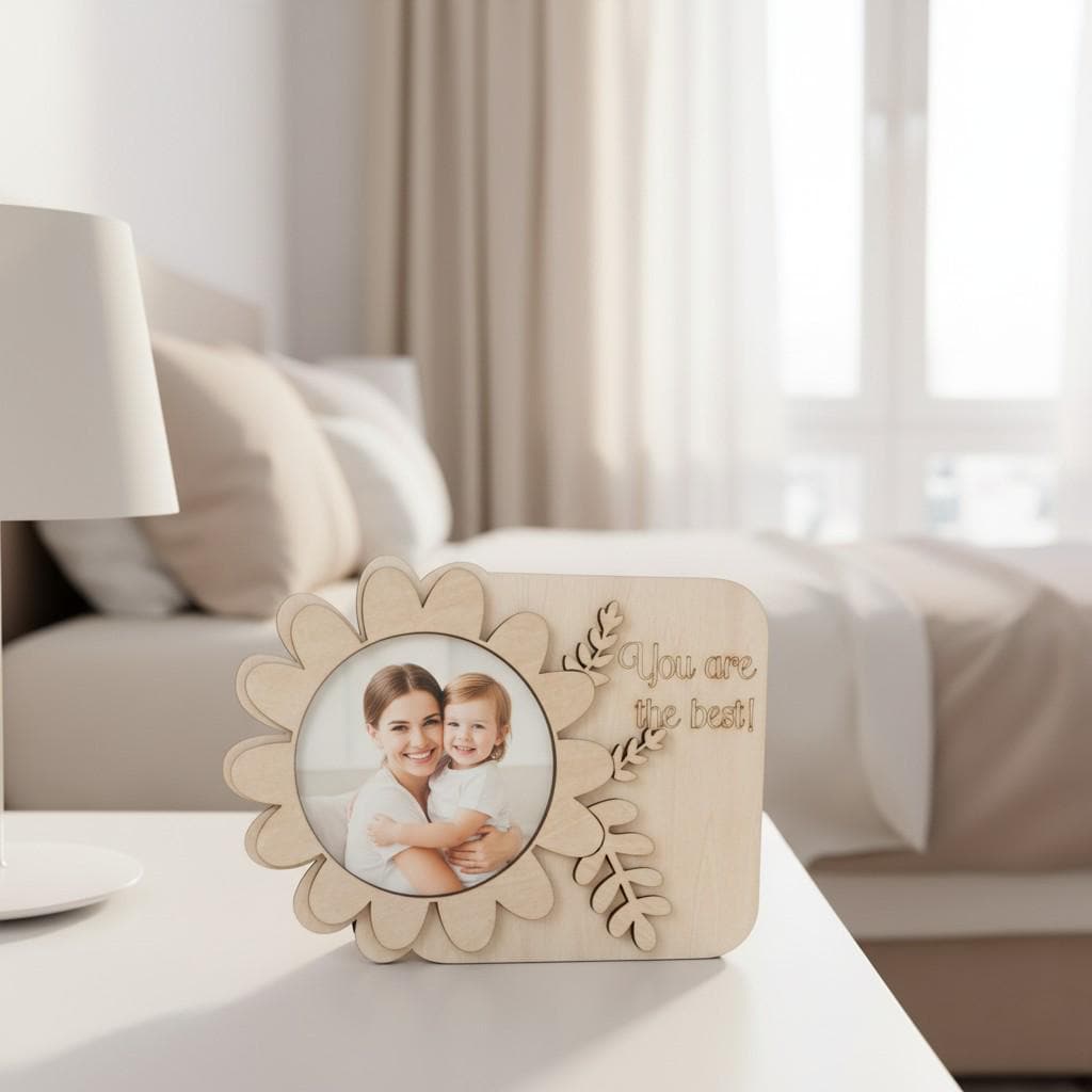 Personalized Wooden Photo Frame - Mother's day gift, DIY Paintable Home Decor,