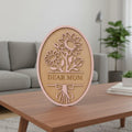 Dear Mom  Wood Plaque | Floral Sunflower Tulip Home Decor