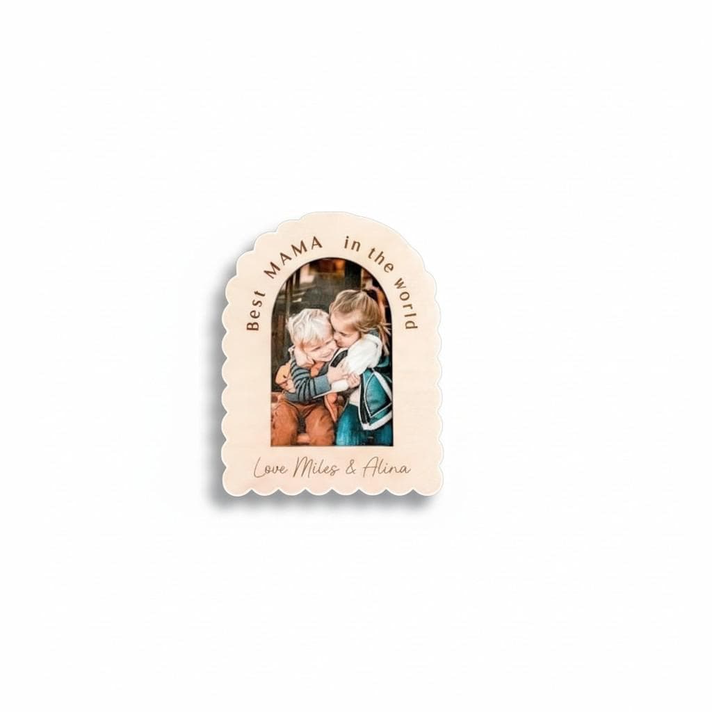 Personalized Wood Photo Frame – Custom Quote, Name, Mother's Day Gift