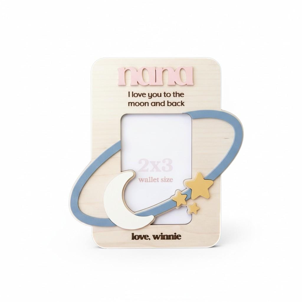 Personalized Space Fridge Frame –Father's/ Mother's Day Wood Magnet Gift