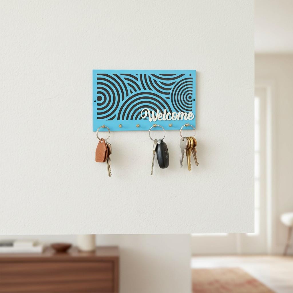 Personalized Wood Key Holder Wall Mount - Entryway Key Rack
