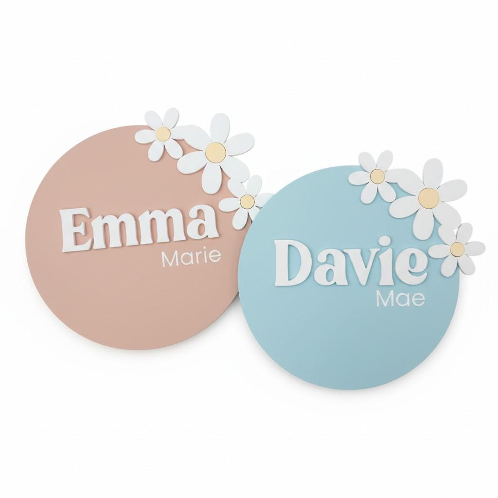 Custom Daisy Name Sign | Personalized Baby Nursery Decor | Newborn Photo Prop