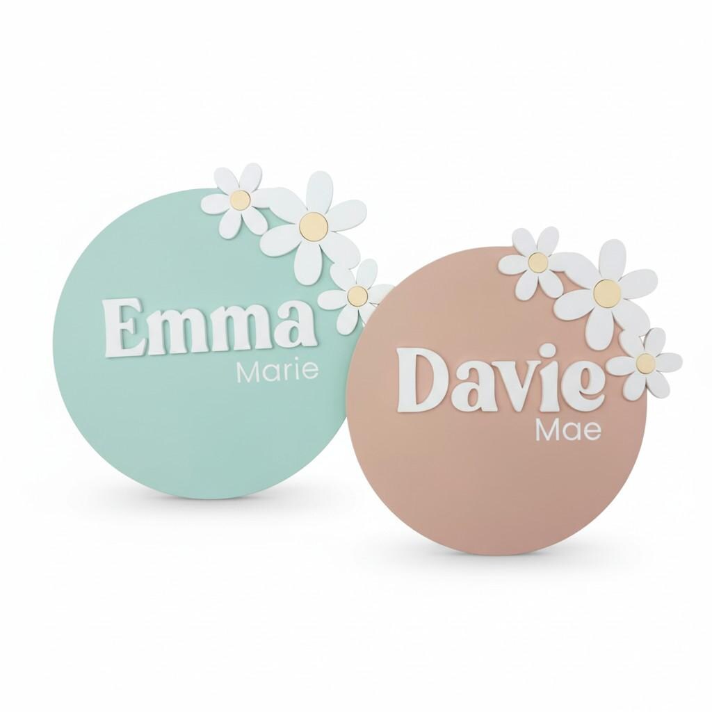 Custom Daisy Name Sign | Personalized Baby Nursery Decor | Newborn Photo Prop