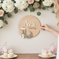 Custom Floral Name Sign | Personalized Baby Nursery Decor | Newborn Photo Prop | Wood and Acrylic