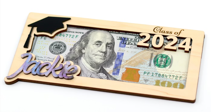 Personalized Graduation Money Gift Holder – Custom Name & Class Year